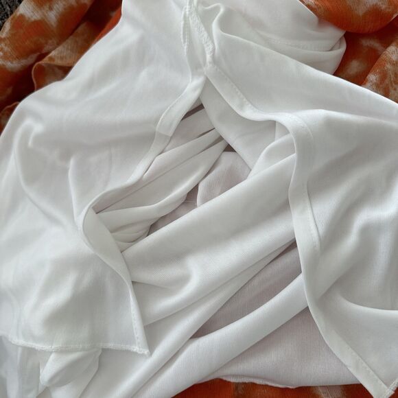 Tie Dye Boho Skirt Ruffle Midi Skirts A-Line Orange Louis Dell'Olio Size M - Picture 11 of 12